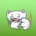Katy The Stupid White Cat English Sticker