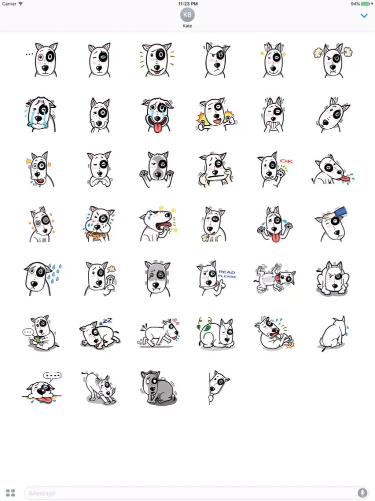 صور Kent The Funny Bull Dog Sticker iPad 