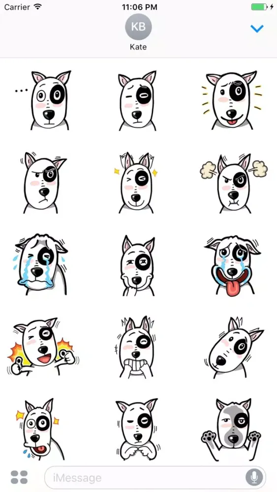 صور Kent The Funny Bull Dog Sticker