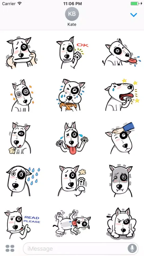 صور Kent The Funny Bull Dog Sticker