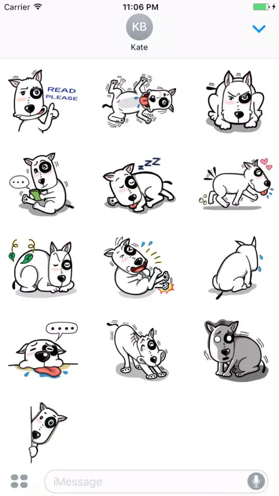 صور Kent The Funny Bull Dog Sticker