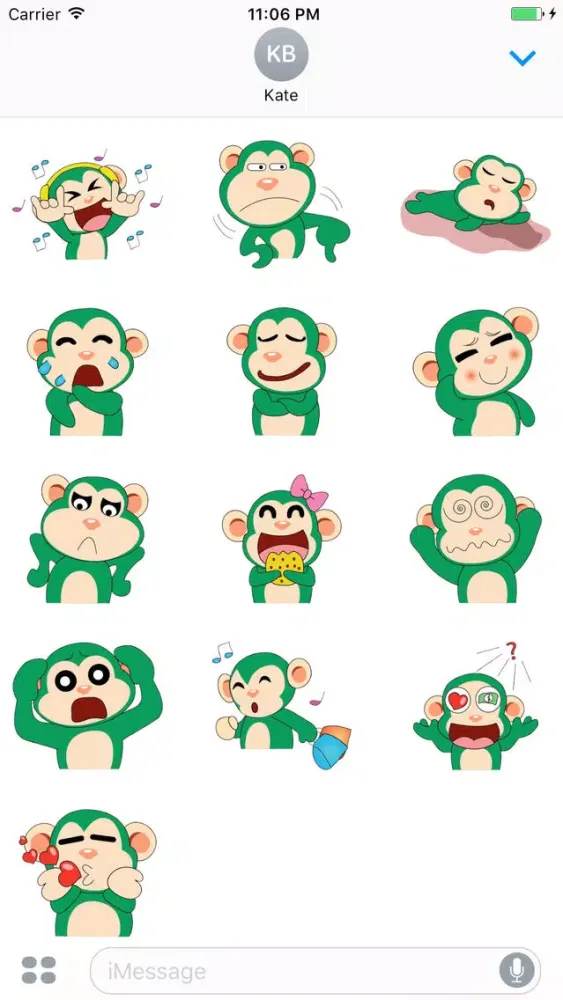 Zrzuty ekranu Kino The Funny Green Monkey Sticker