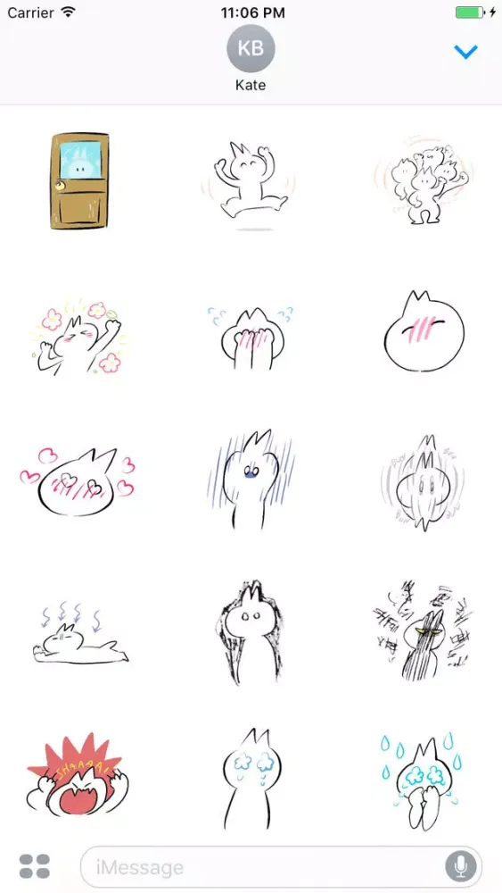 Capturas de pantalla de Kito The Funny White Rabbit Sticker