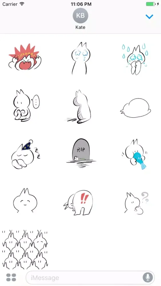 Capturas de pantalla de Kito The Funny White Rabbit Sticker