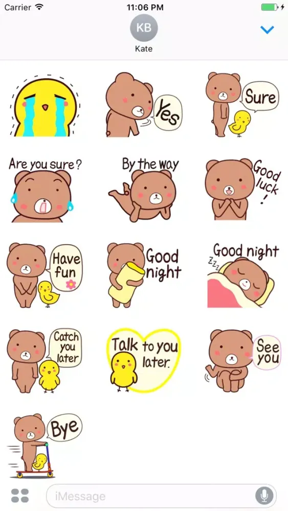 Koby The Bear Expression Stickers स्क्रीनशॉट