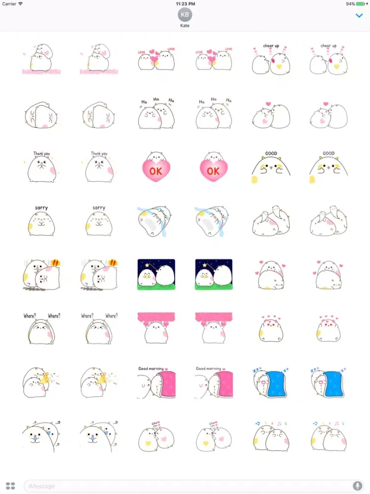 صور Mina The Cute Hamster Animated Sticker iPad 