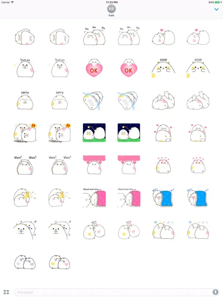 صور Mina The Cute Hamster Animated Sticker iPad 
