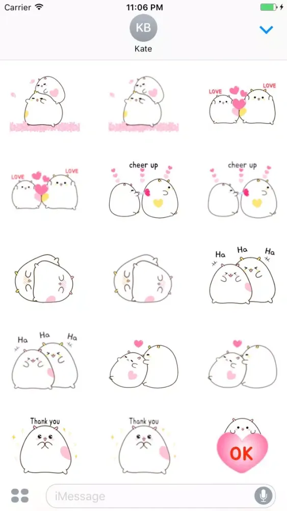 صور Mina The Cute Hamster Animated Sticker