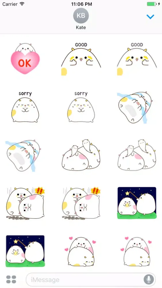 صور Mina The Cute Hamster Animated Sticker