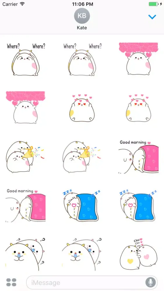 صور Mina The Cute Hamster Animated Sticker