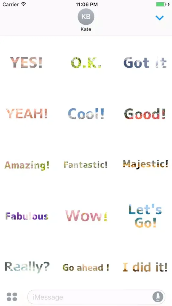 Capturas de tela do Nice Words Sticker