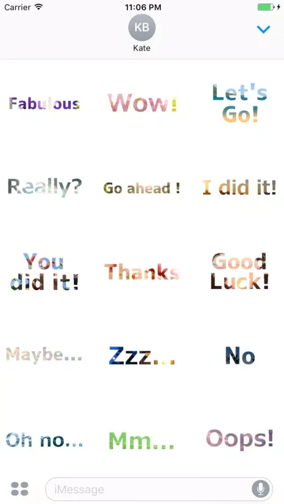 Capturas de tela do Nice Words Sticker