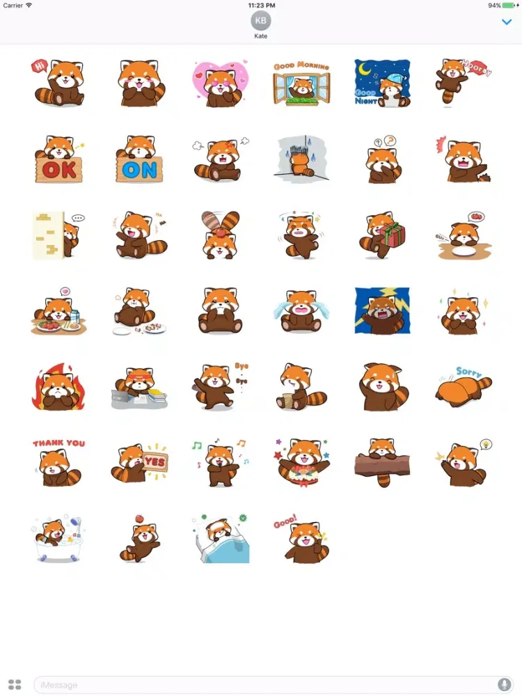 Zrzuty ekranu PanPan The Orange Panda Sticker iPad 