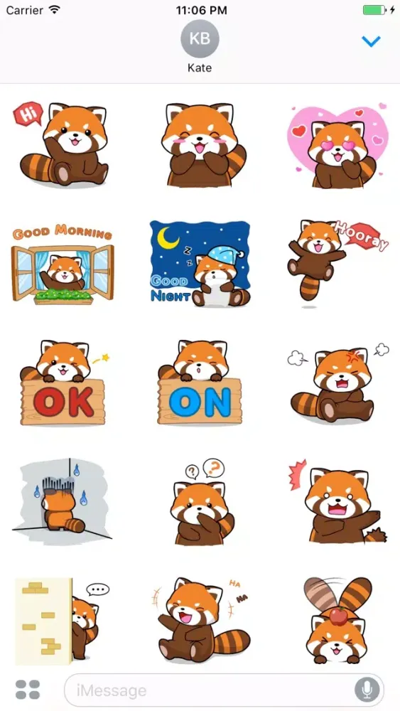 Zrzuty ekranu PanPan The Orange Panda Sticker