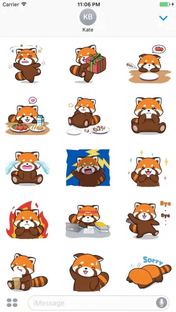 Zrzuty ekranu PanPan The Orange Panda Sticker
