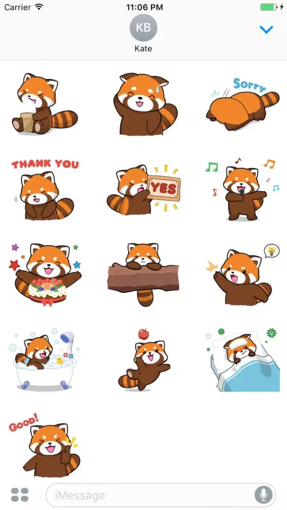 Zrzuty ekranu PanPan The Orange Panda Sticker