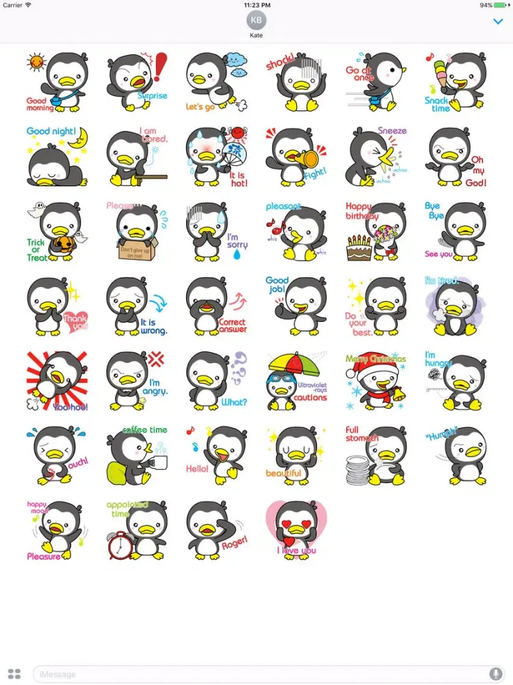 Capturas de pantalla de Penguin Chat Stickers iPad 