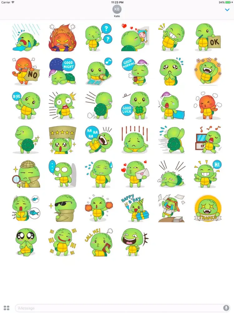 Rocky, The Funny Turtle Sticker iPad  Screenshots