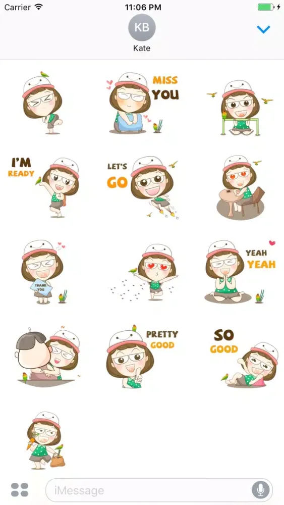 Sam The Little Lovely Girl English Sticker स्क्रीनशॉट