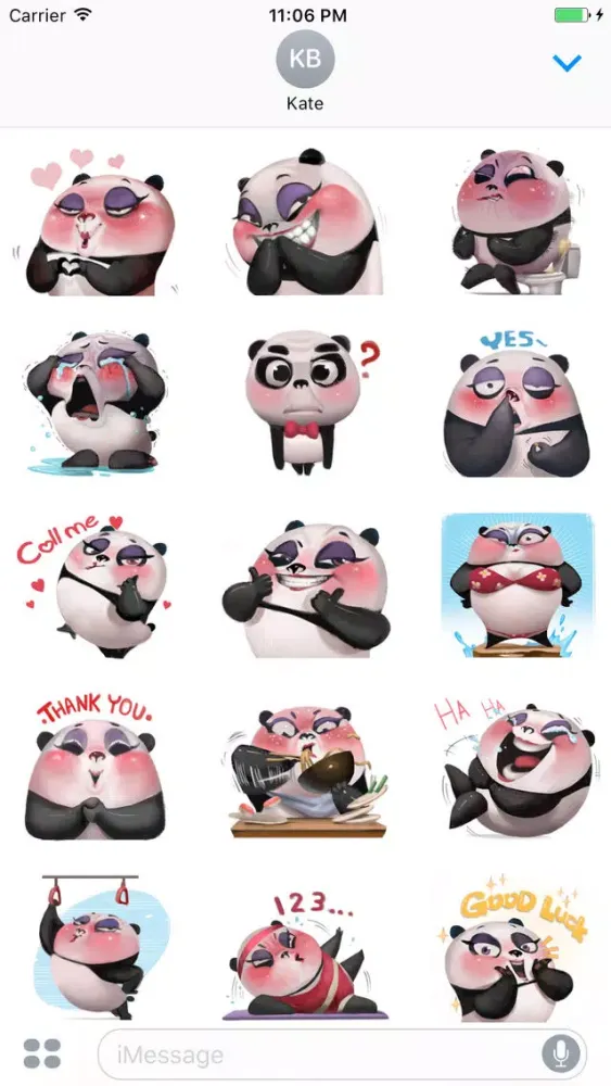 Capturas de pantalla de Sexiest Panda Sticker