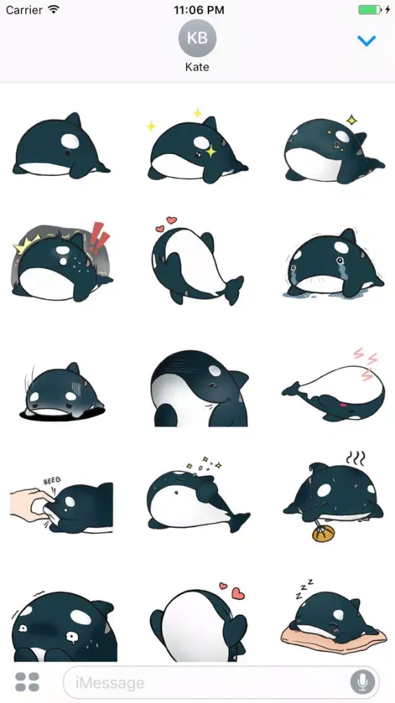 Capturas de tela do Steve The Baby Dolphin Sticker