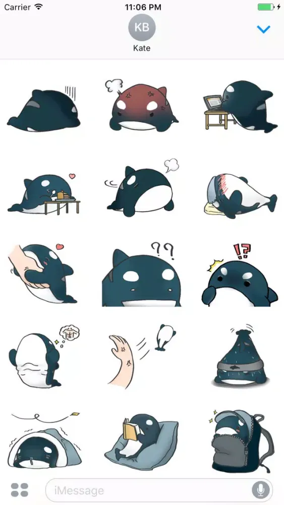 Capturas de tela do Steve The Baby Dolphin Sticker