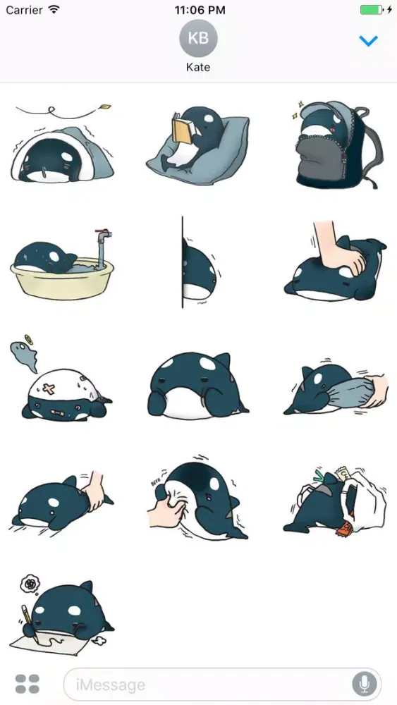 Capturas de tela do Steve The Baby Dolphin Sticker