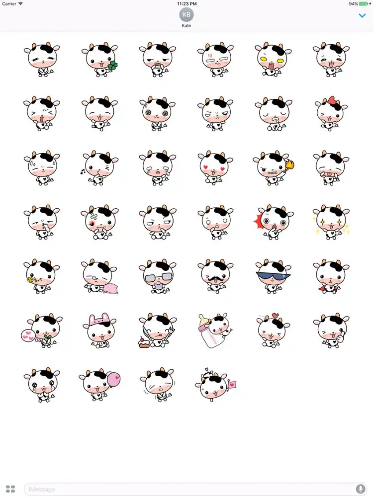 The Cutie Dairy Cow Expression iPad 应用截图