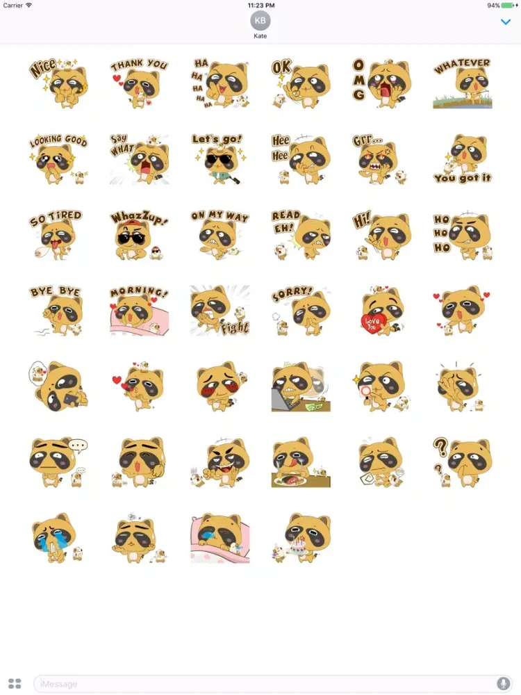 Tangkapan skrin The Ratel Speak Stickers iPad 