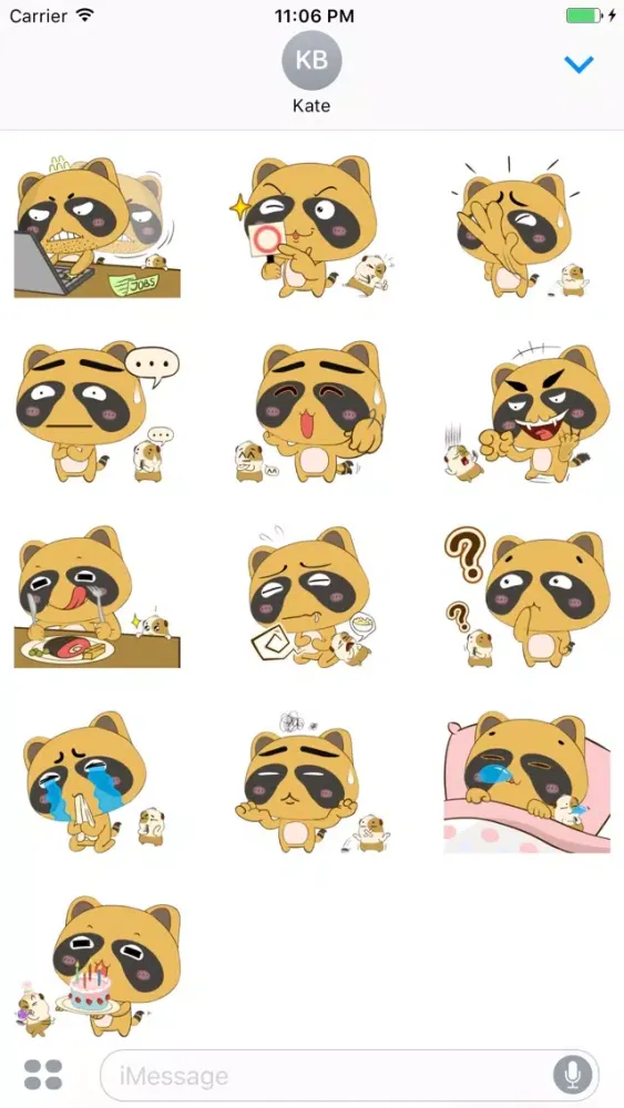 Tangkapan skrin The Ratel Speak Stickers