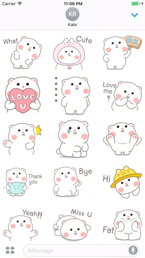 Turbo The Fat White Bear Sticker应用截图