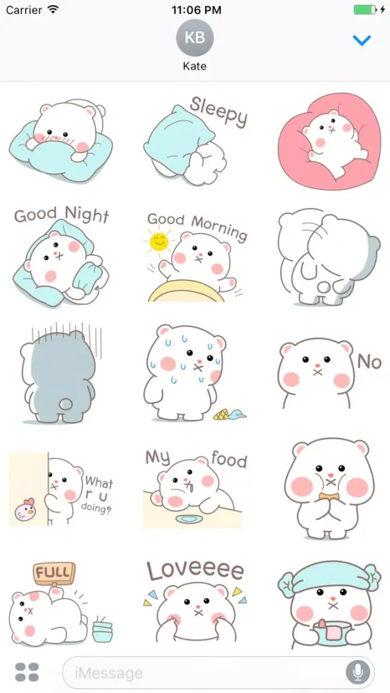 Turbo The Fat White Bear Sticker应用截图