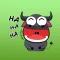 Yam The Funny Black Buffalo English Sticker