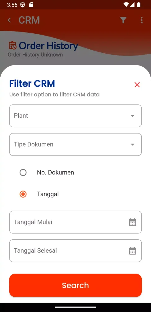 Tangkapan skrin TIS Mobile
