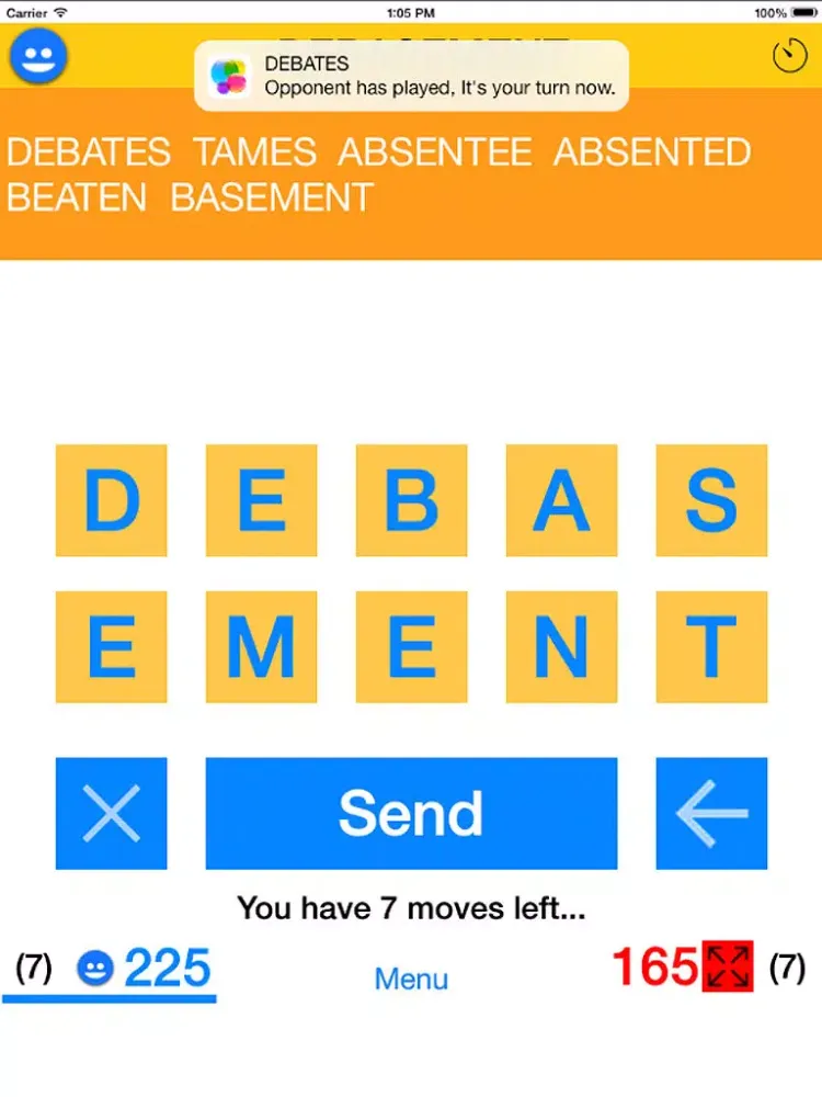 Capturas de tela do Word Derivation iPad 