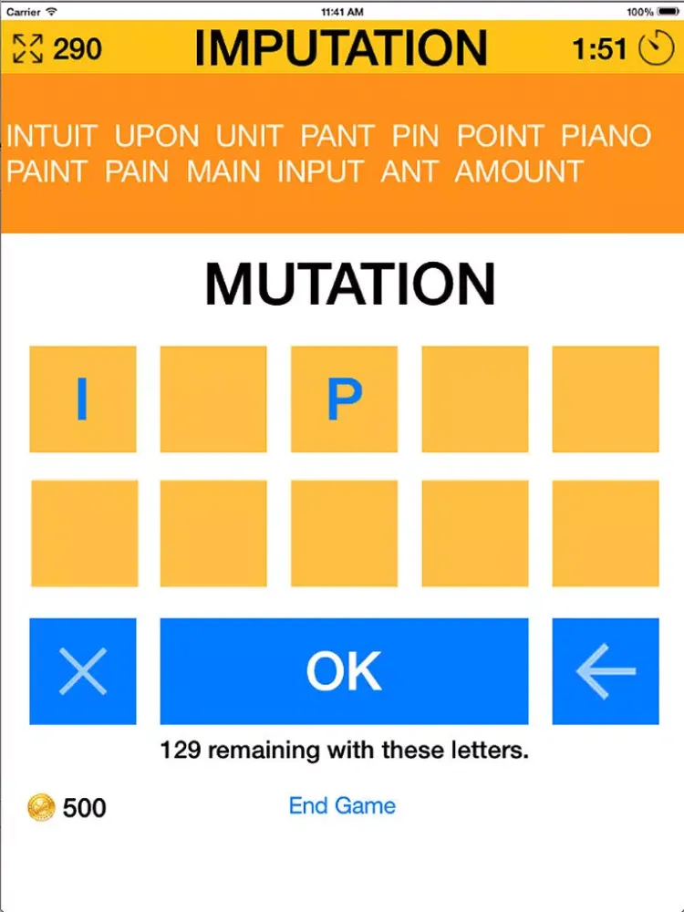 Capturas de tela do Word Derivation iPad 