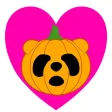 Panda in Halloween - cute sticker