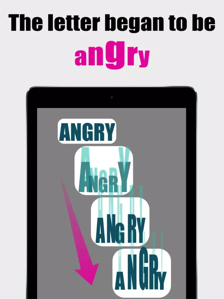 Moving Letter - heart and letter animation iPad  Screenshots