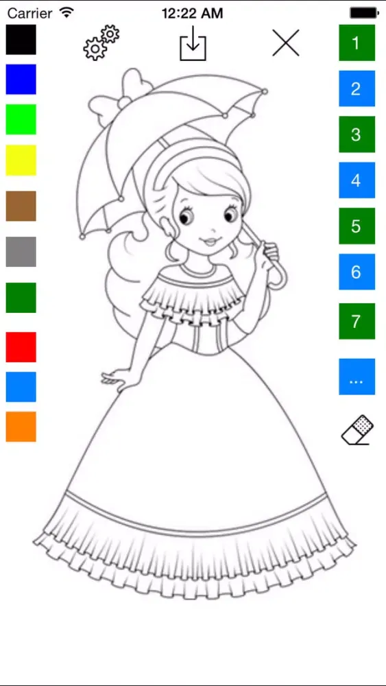 Tangkapan skrin Princess Coloring Book for Girls - Learn to Color Ice Princess, Fairy and Queen!