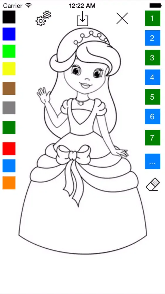 Tangkapan skrin Princess Coloring Book for Girls - Learn to Color Ice Princess, Fairy and Queen!
