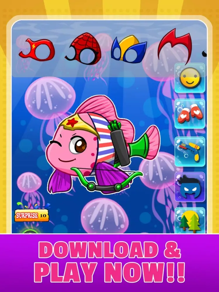 Create Your Own Nemo - Superhero Dress Up Dory Edition iPad 應用截圖