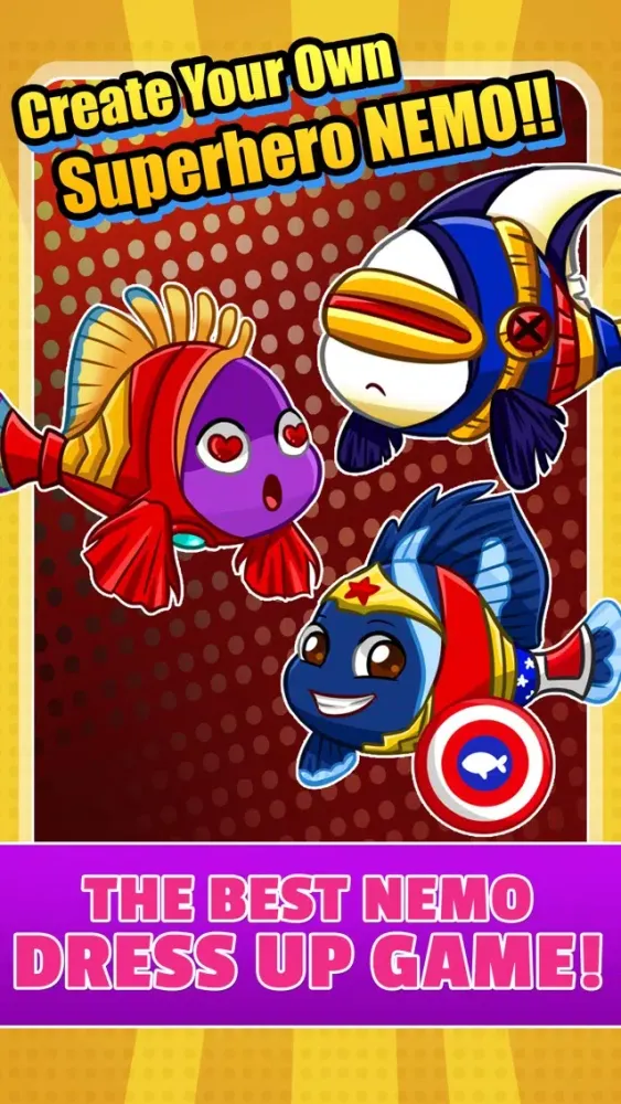 Create Your Own Nemo - Superhero Dress Up Dory Edition應用截圖