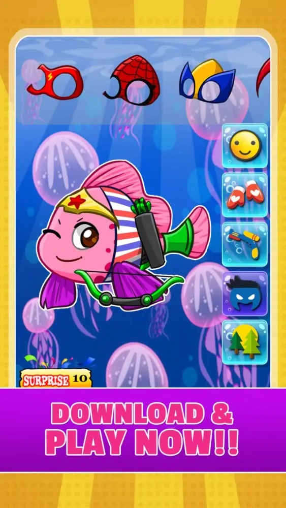 Create Your Own Nemo - Superhero Dress Up Dory Edition應用截圖