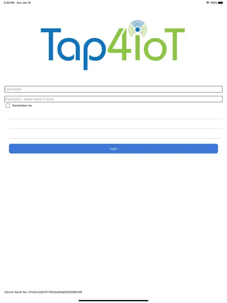 Tap4IoT iPad  스크린샷
