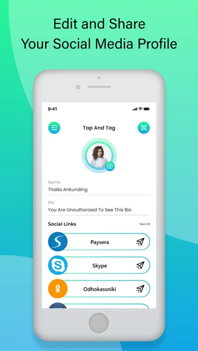 Tap and Tag - Digital Biz Card Screenshots
