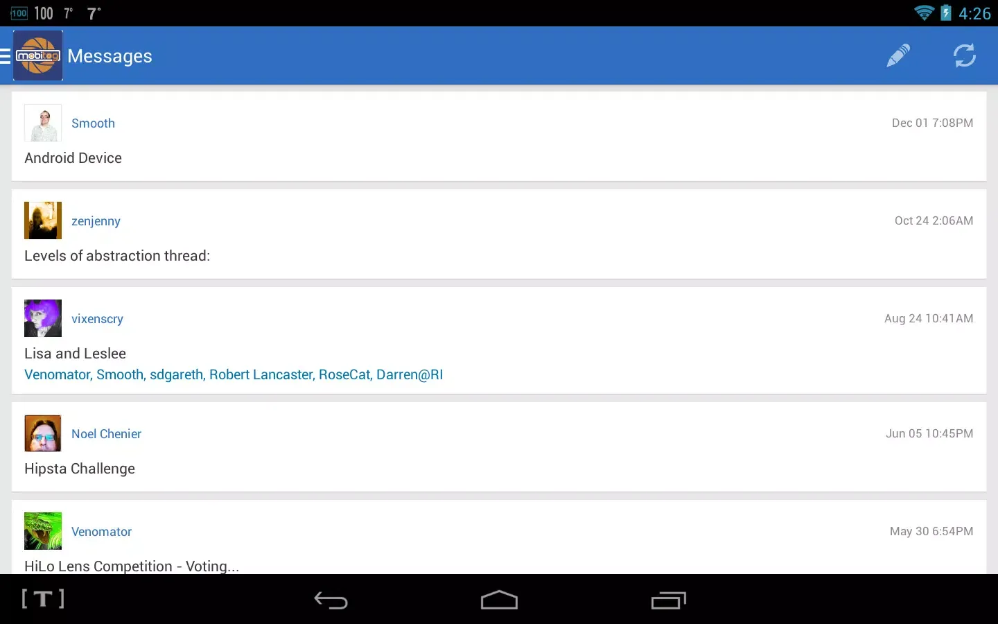 ภาพหน้าจอของ Mobitog