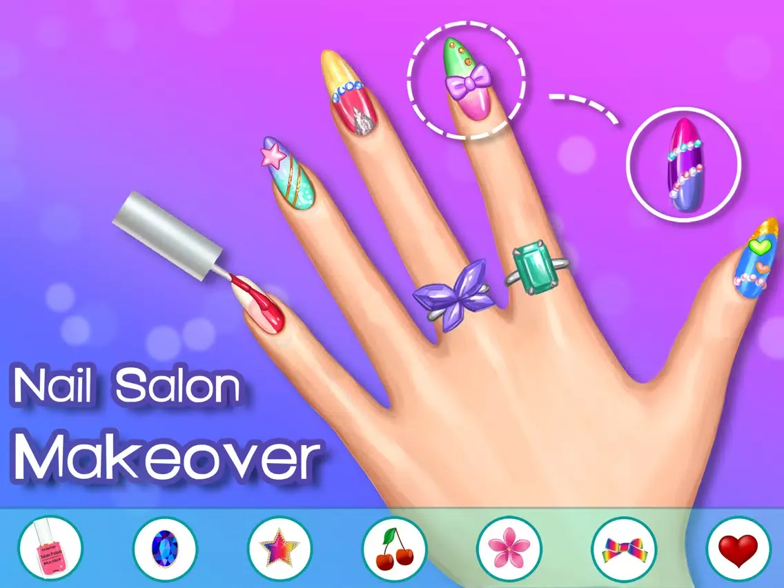 Celebrity Nail Art and Pretty Nail Polish Designs - Nail Makeover Salon iPad  سکرین شاٹس