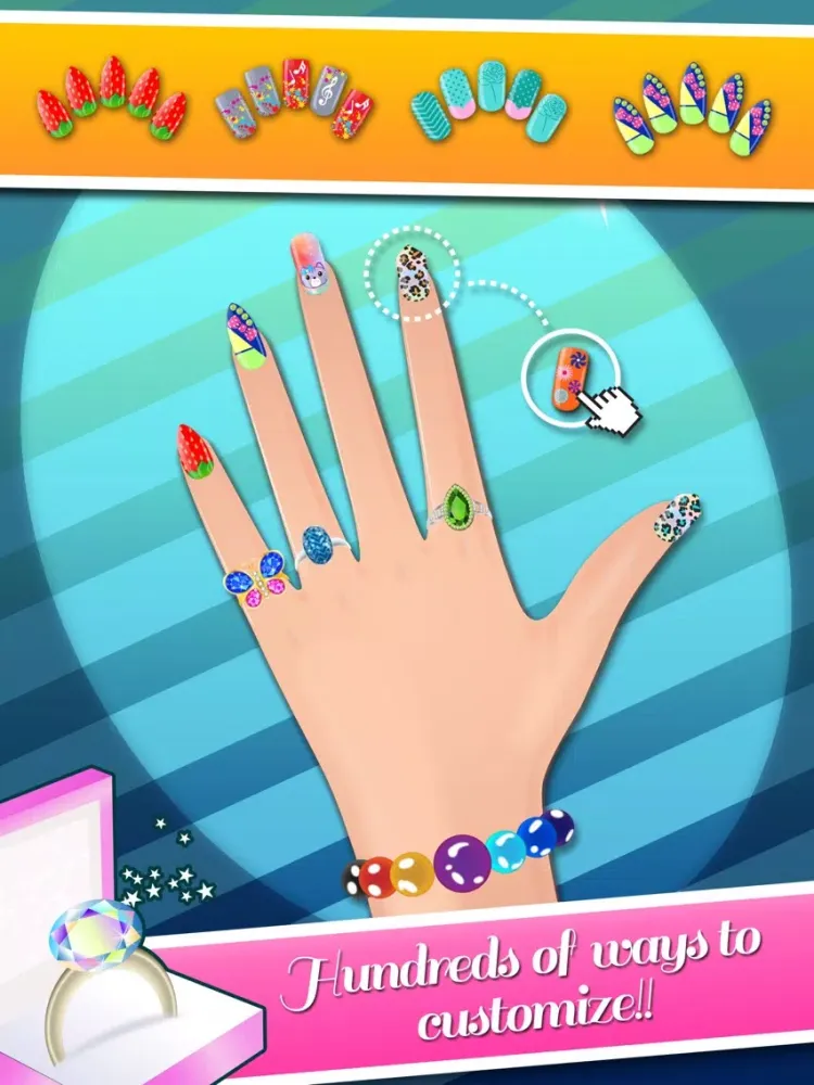 Celebrity Nail Art and Pretty Nail Polish Designs - Nail Makeover Salon iPad  سکرین شاٹس