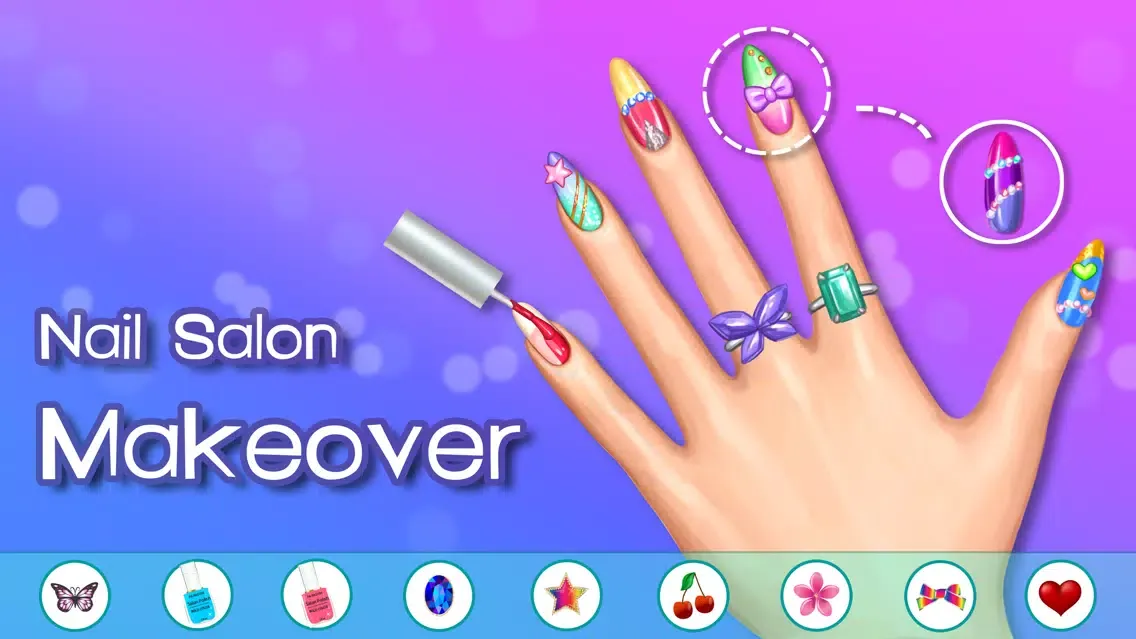 Celebrity Nail Art and Pretty Nail Polish Designs - Nail Makeover Salon سکرین شاٹس