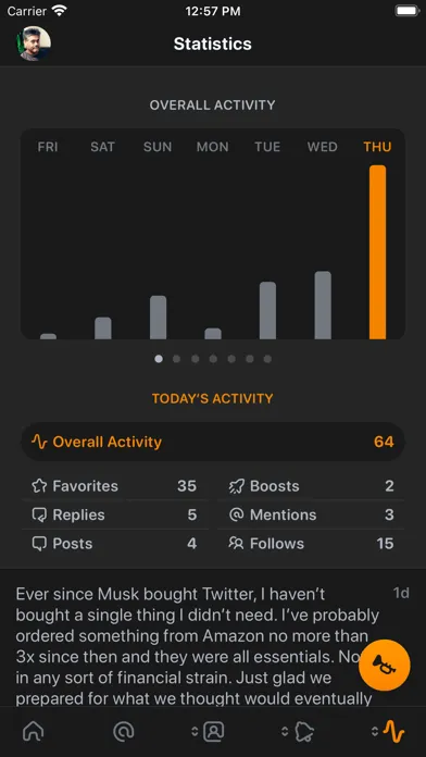 ภาพหน้าจอของ Ivory for Mastodon by Tapbots